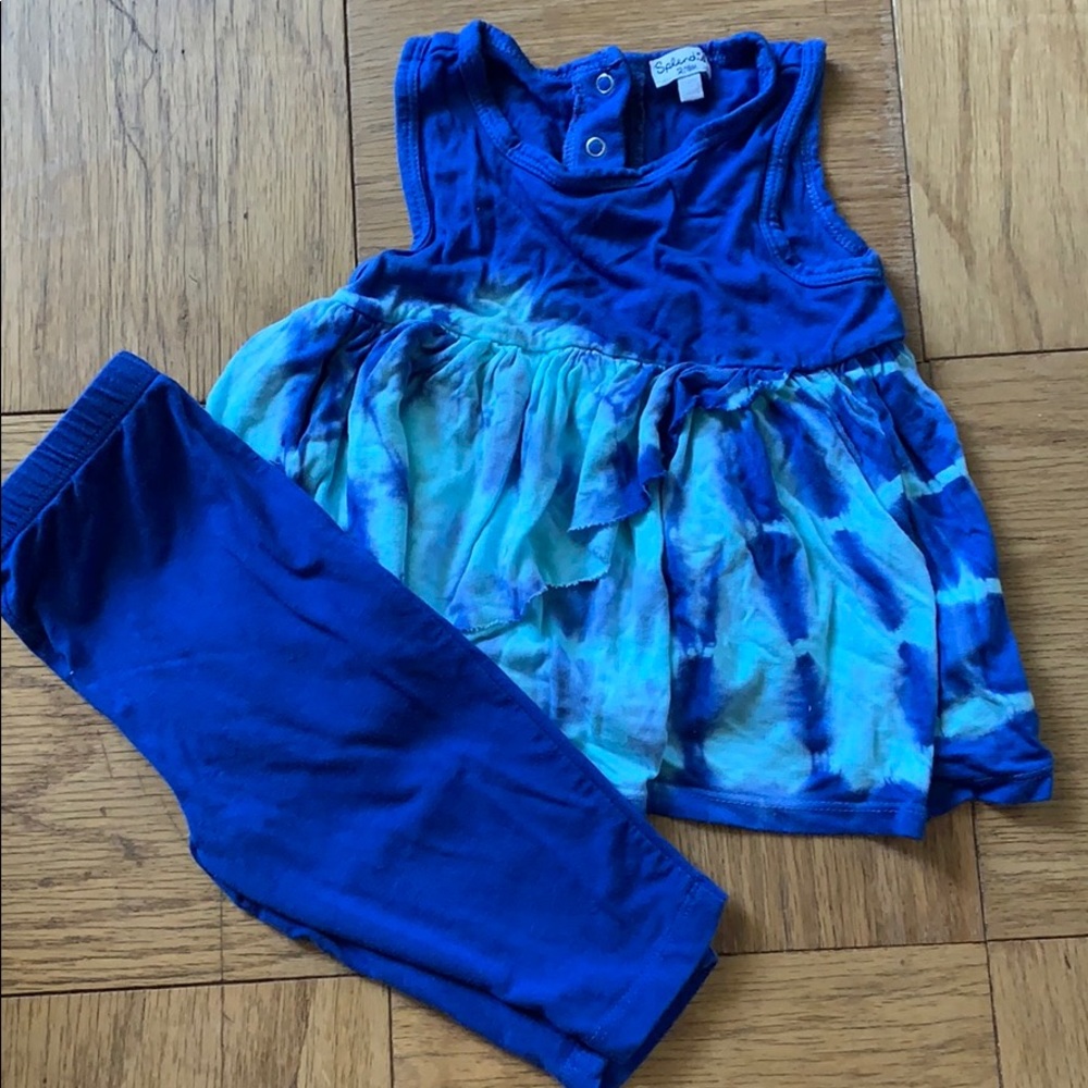 Splendid tye dye 12/18month summer set